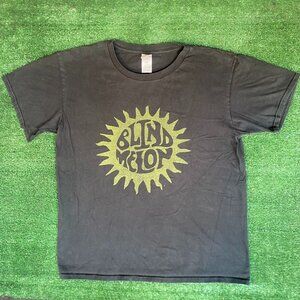 Gildan Black Short Sleeve Tee with Bold Yellow Design